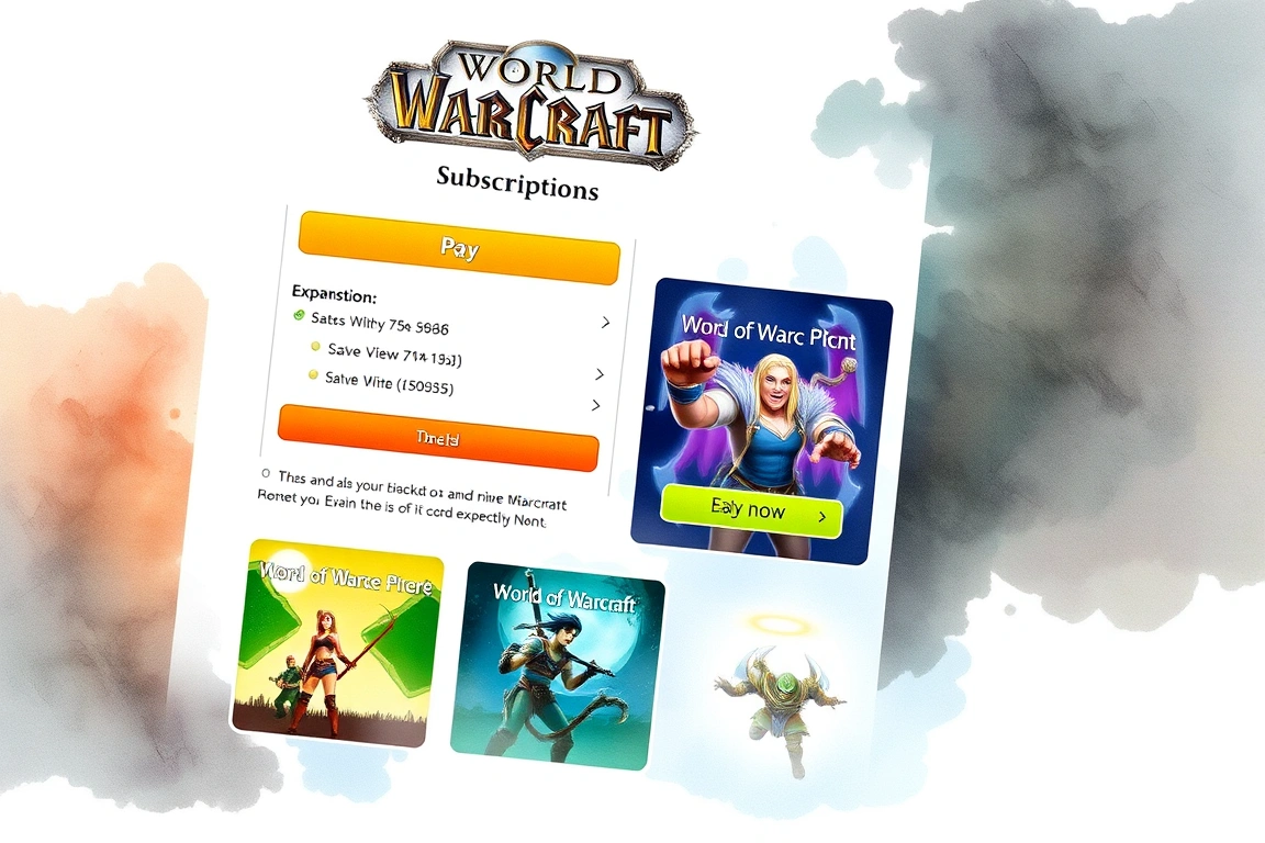World of Warcraft subscription pricing and expansion purchase options